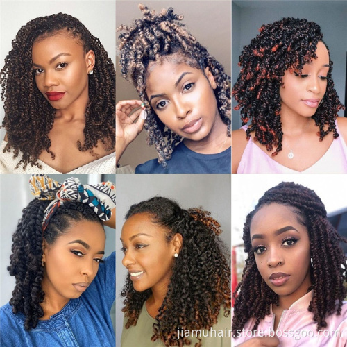12 inch Synthetic Bomb Twist Braiding Hair Ombre Kinky Curly Crochet Hair Spring Twist Crochet Braid Hair Extension